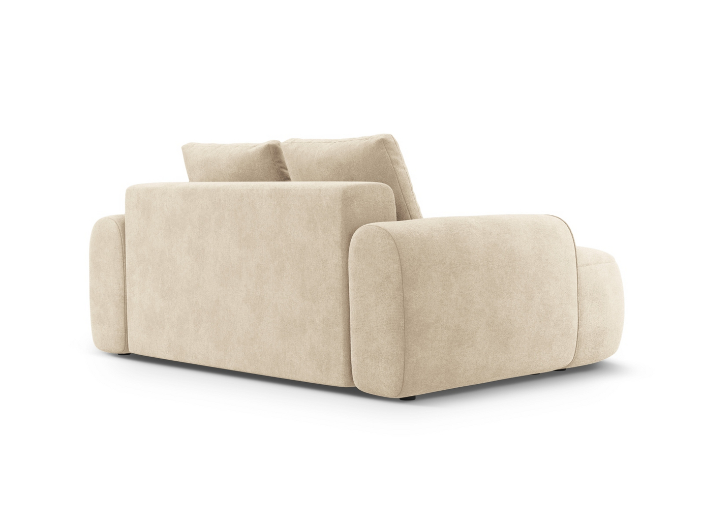 Cosmopolitan Design sammetssoffa, "Linz", 2-sits, 175 × 100 × 84 cm, Vogue, svarta plastben