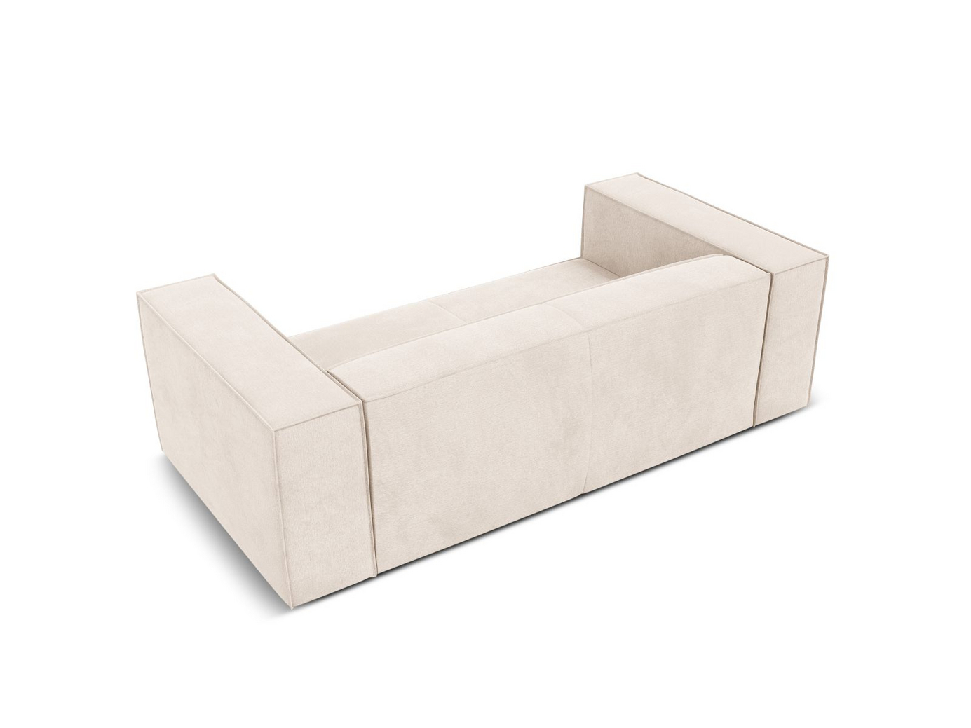 Cosmopolitan Design soffa, "Turin", 2-sits, 212 × 100 × 68 cm, Rosario, ben i svart bok