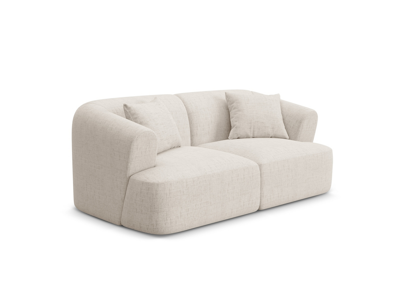 Cosmopolitan Design modulsoffa, "Campi", 2-sits, 180 × 90 × 70 cm, Moly, svarta plastben