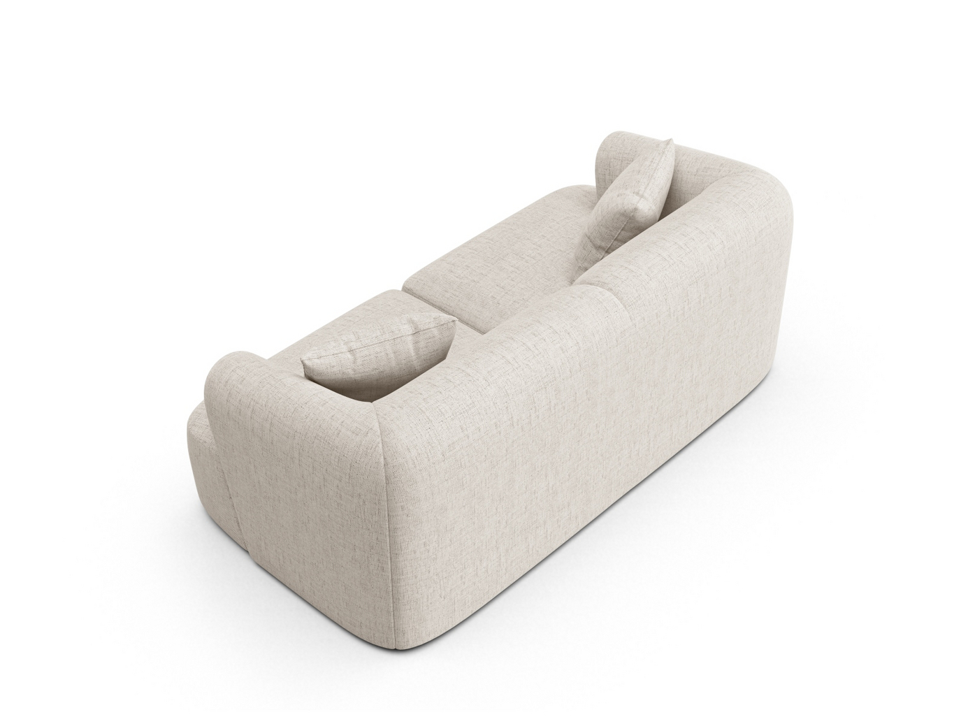 Cosmopolitan Design modulsoffa, "Campi", 2-sits, 180 × 90 × 70 cm, Moly, svarta plastben