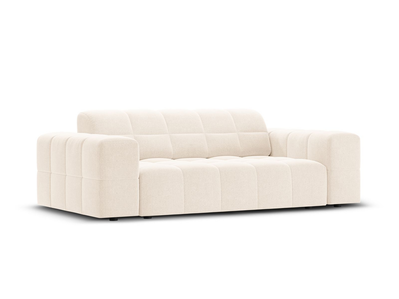 Cosmopolitan Design soffa, "Chicago", 2-sits, 178 × 102 × 78 cm, Haga, svarta plastben