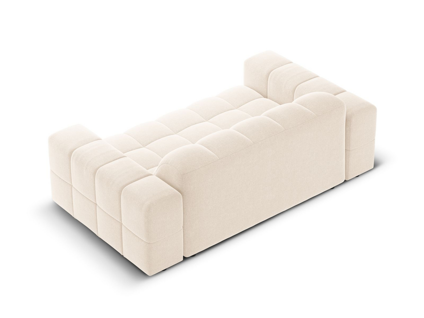 Cosmopolitan Design soffa, "Chicago", 2-sits, 178 × 102 × 78 cm, Haga, svarta plastben