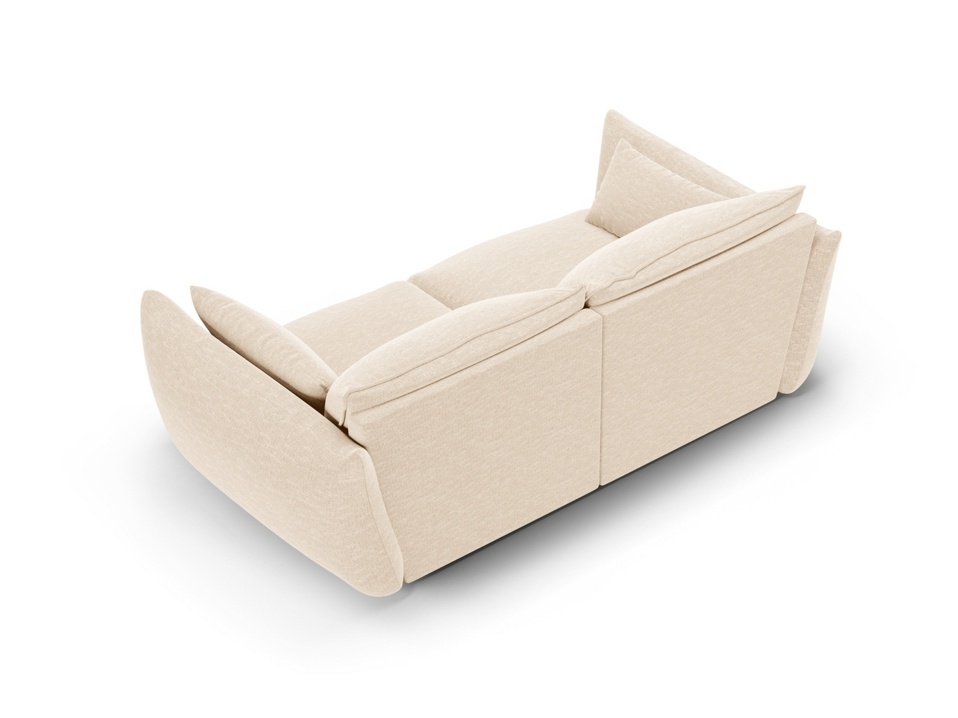 Cosmopolitan Design soffa, "Matera", 2-sits, 180 × 110 × 85 cm, Haga, svarta plastben