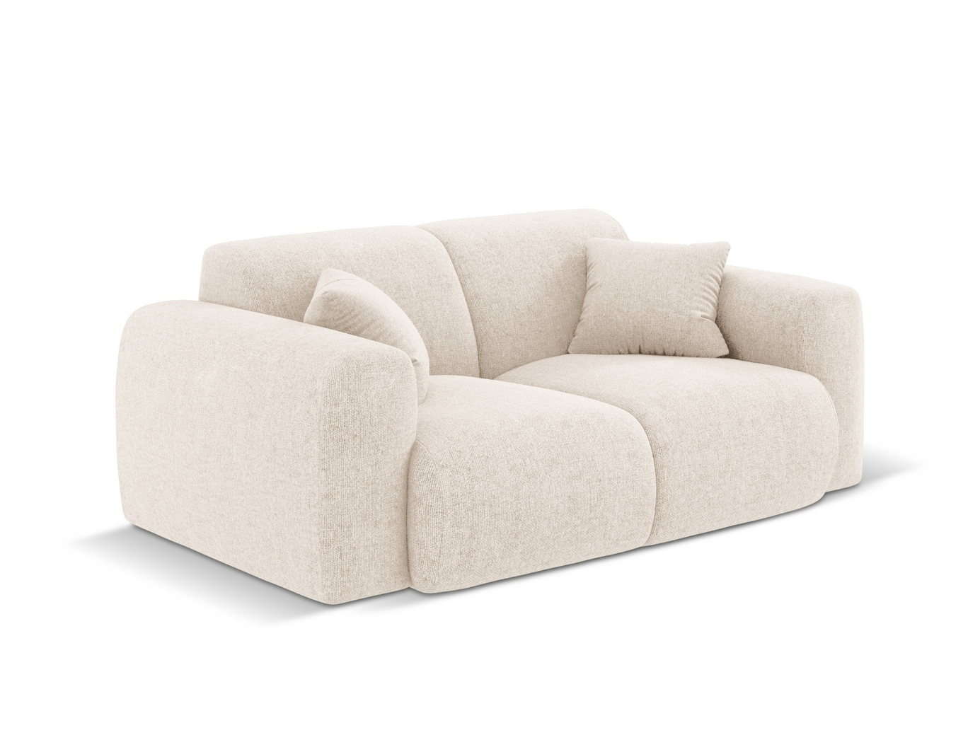Cosmopolitan Design soffa, "Nolio", 2-sits, 170 × 95 × 72 cm, Haga, svarta plastben