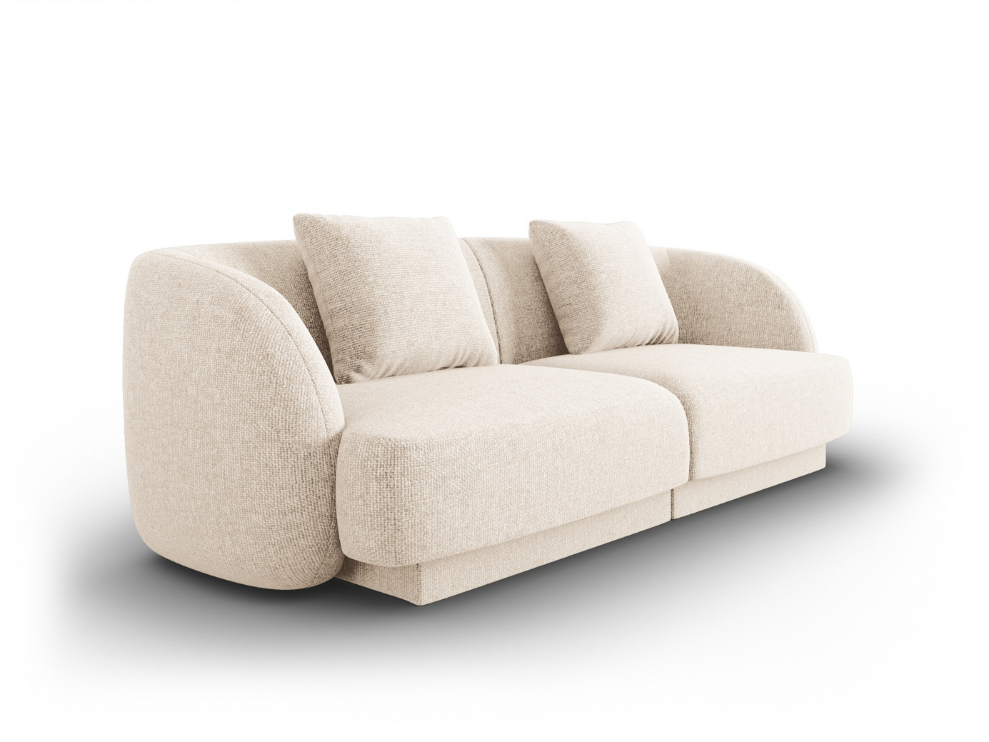 Cosmopolitan Design soffa, "Tulum", 2-sits, 180 × 90 × 70 cm, Haga, svarta plastben