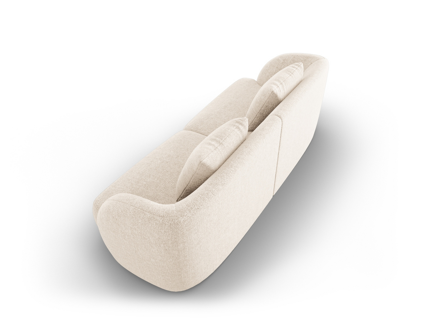 Cosmopolitan Design soffa, "Tulum", 2-sits, 180 × 90 × 70 cm, Haga, svarta plastben