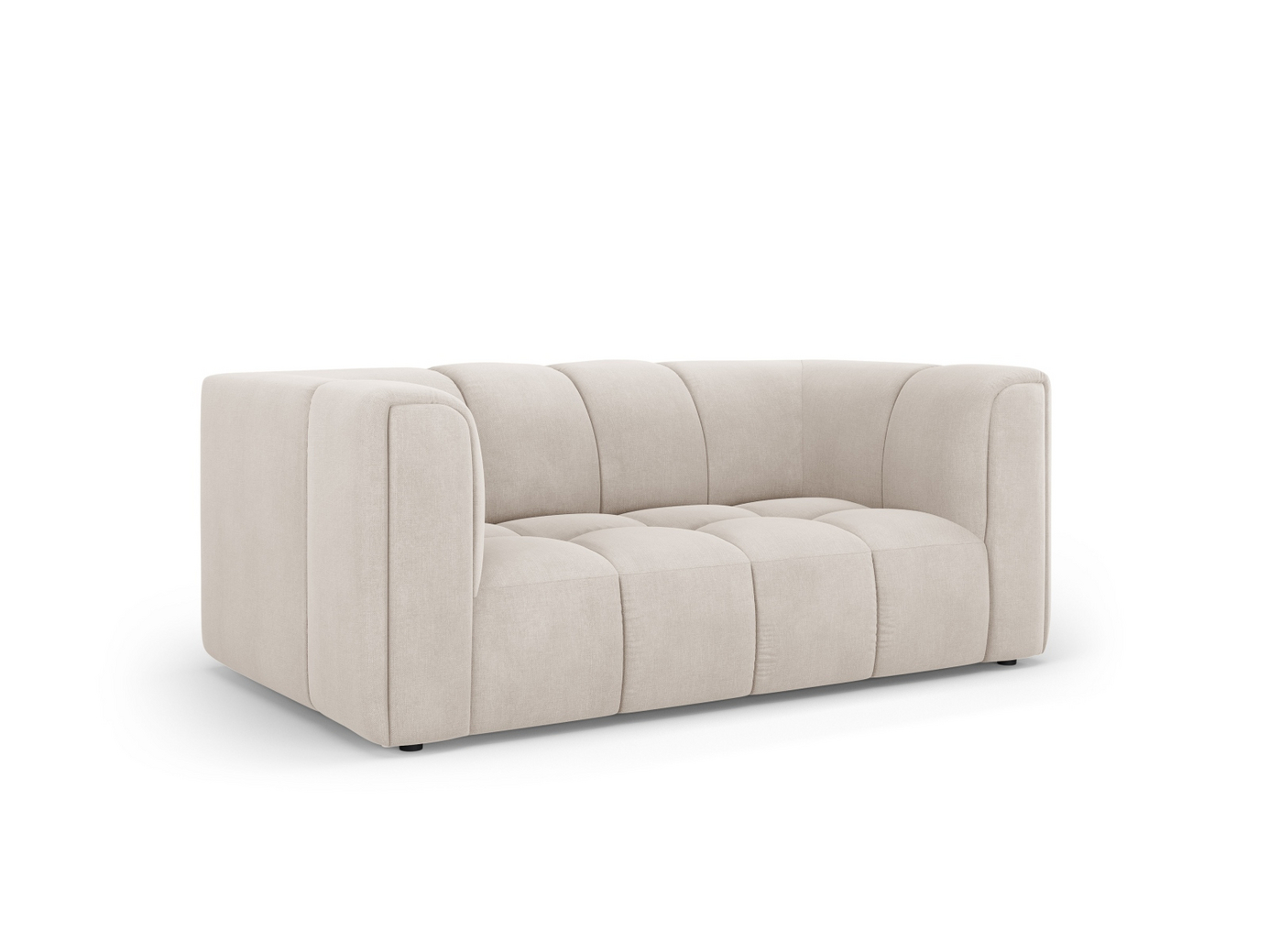 Cosmopolitan Design soffa, "Moritz", 2-sits, 166 × 96 × 70 cm, Rebel, svarta plastben