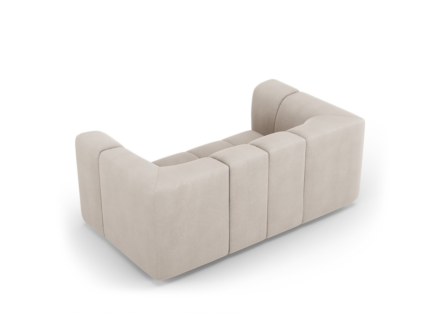 Cosmopolitan Design soffa, "Moritz", 2-sits, 166 × 96 × 70 cm, Rebel, svarta plastben