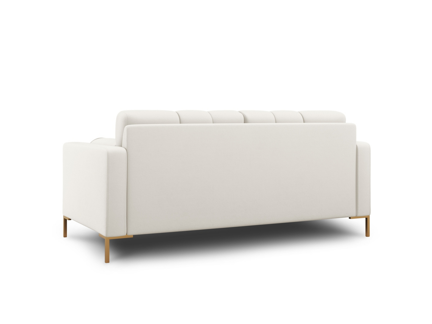 Cosmopolitan Design soffa, "Bali", 2-sits, 152 × 96 × 75 cm, Neve, guldfärgade metallben