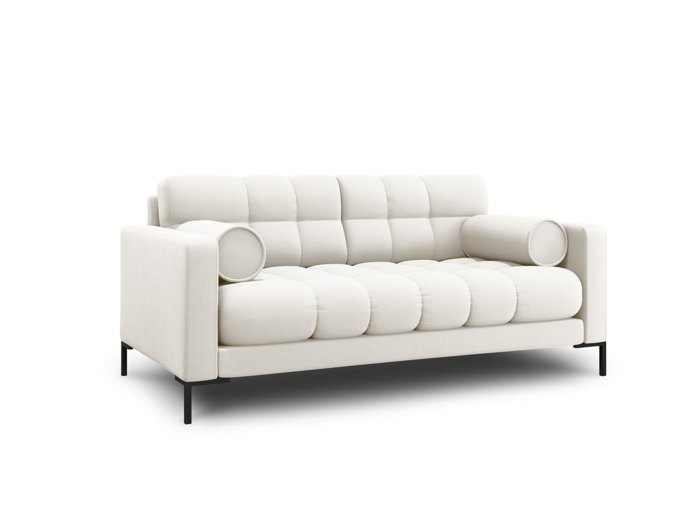 Cosmopolitan Design soffa, "Bali", 2-sits, 152 × 96 × 75 cm, Neve, svarta metallben