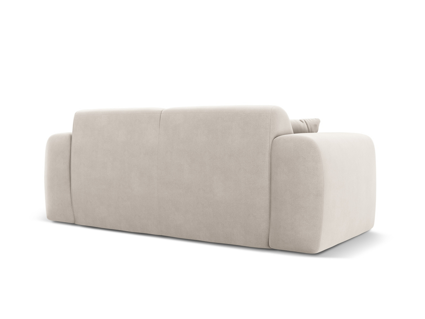 Cosmopolitan Design sammetssoffa, "Nolio", 2-sits, 170 × 95 × 72 cm, Casino, svarta plastben