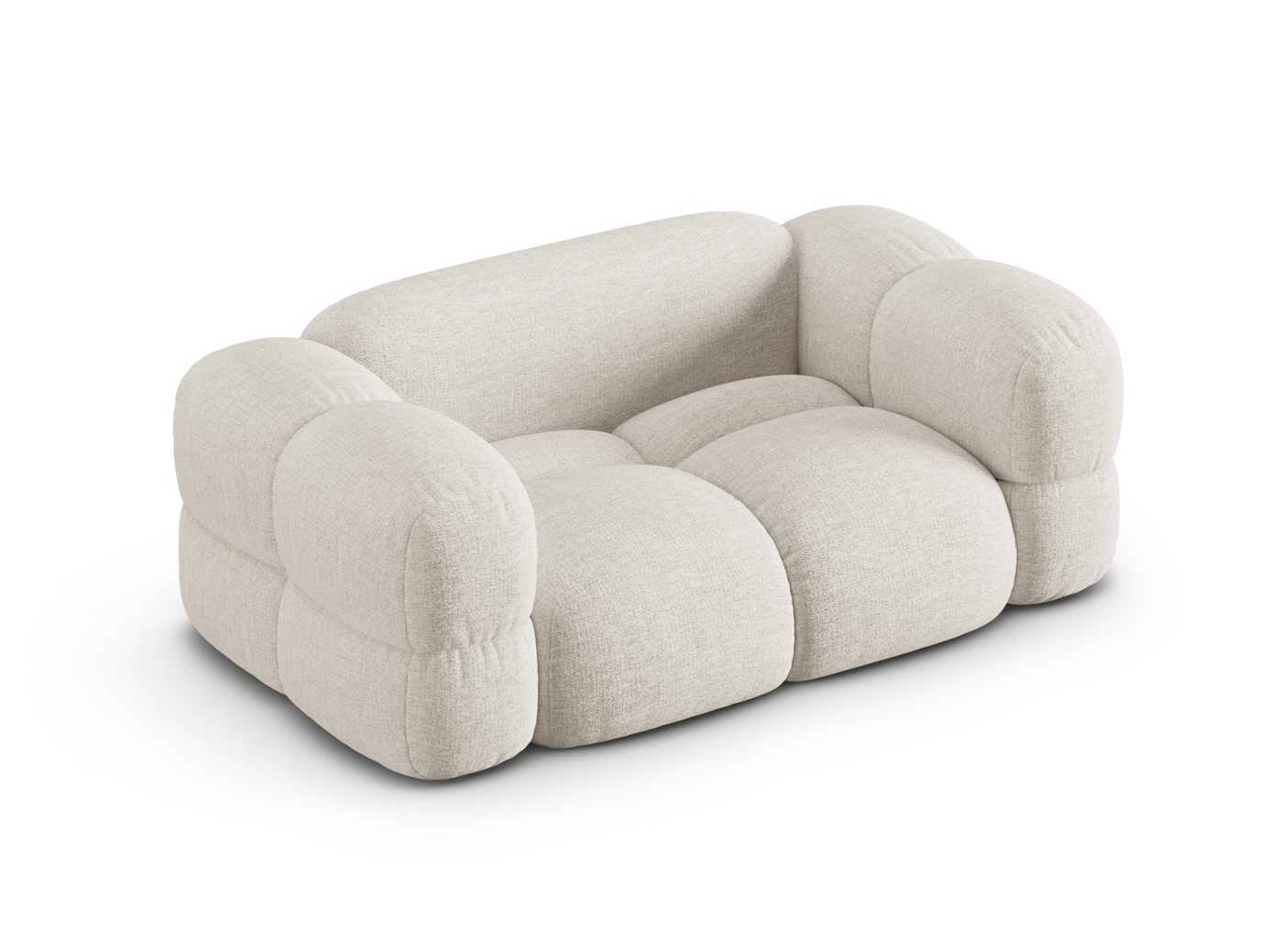 Cosmopolitan Design soffa, "Loretto", 2-sits, 180 × 100 × 68 cm, Sorella, svarta plastben