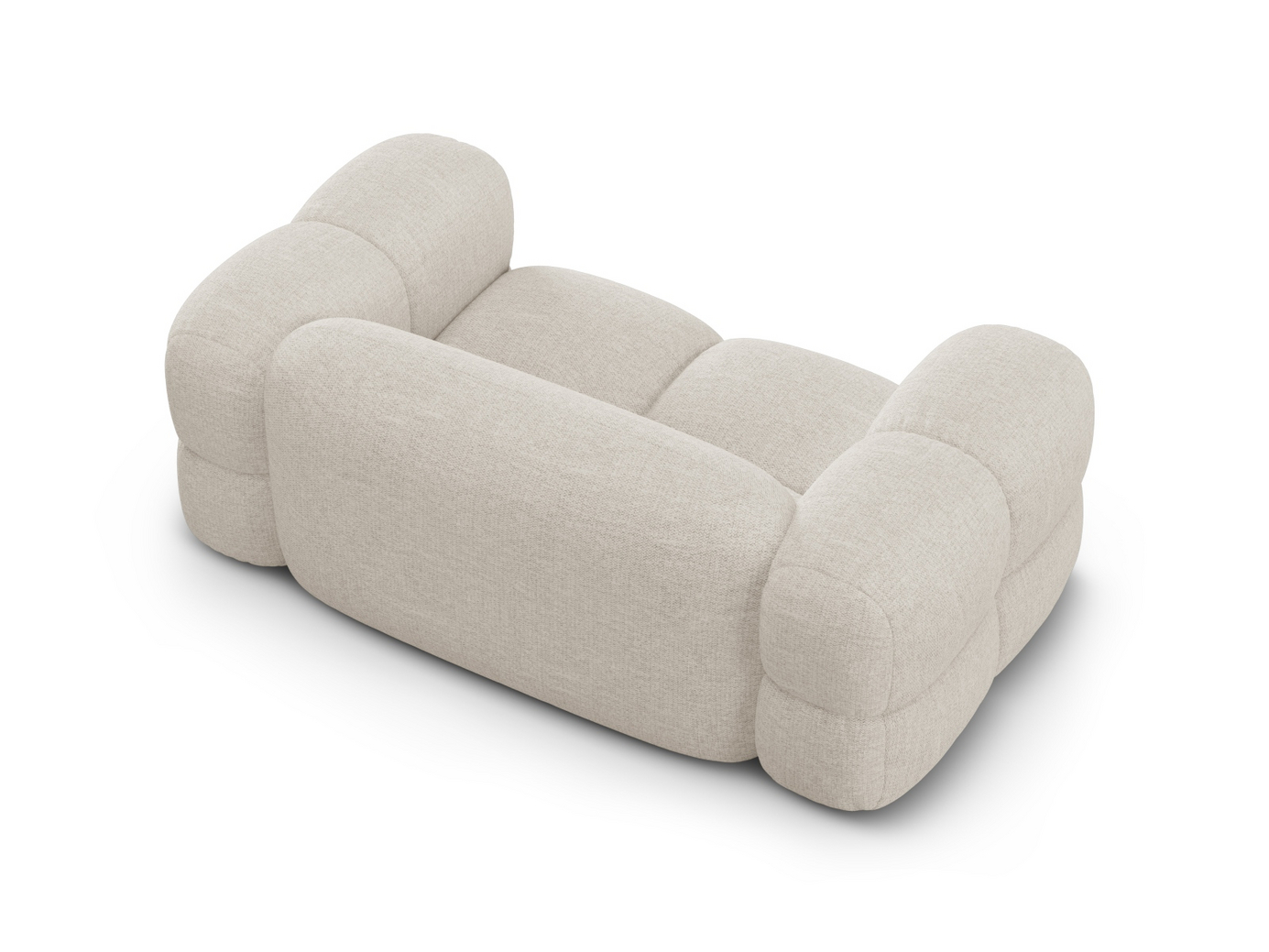 Cosmopolitan Design soffa, "Loretto", 2-sits, 180 × 100 × 68 cm, Sorella, svarta plastben