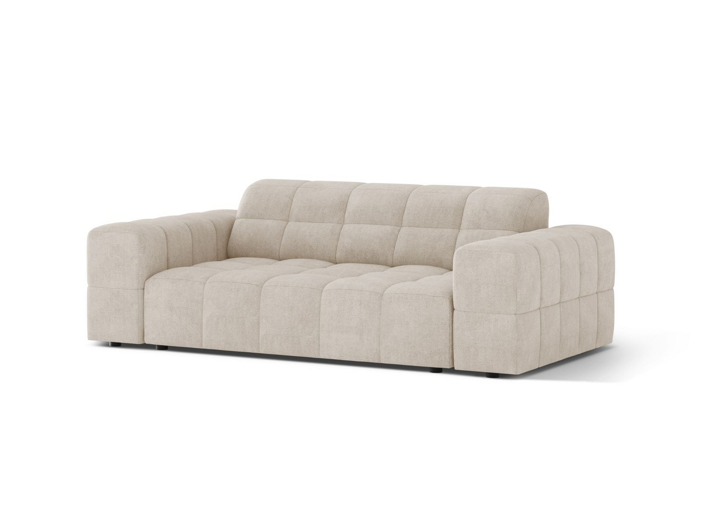 Cosmopolitan Design soffa, "Chicago", 2-sits, 178 × 102 × 78 cm, Eden 10, svarta plastben
