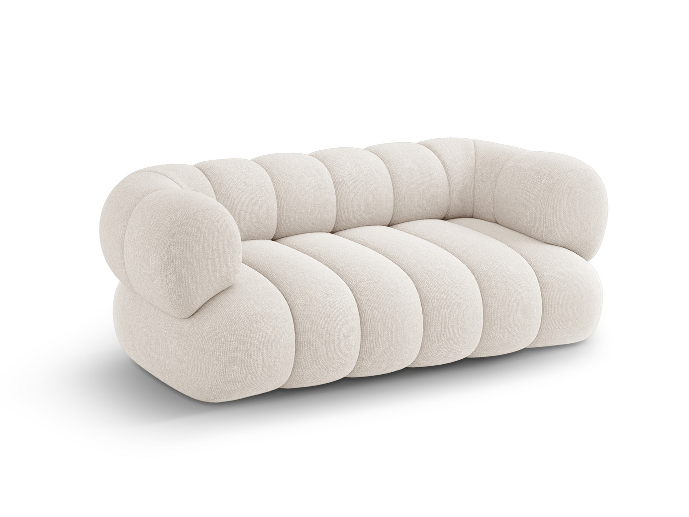 Cosmopolitan Design soffa, "Koge", 2-sits, 180 × 95 × 70 cm, Eden 10, svarta plastben