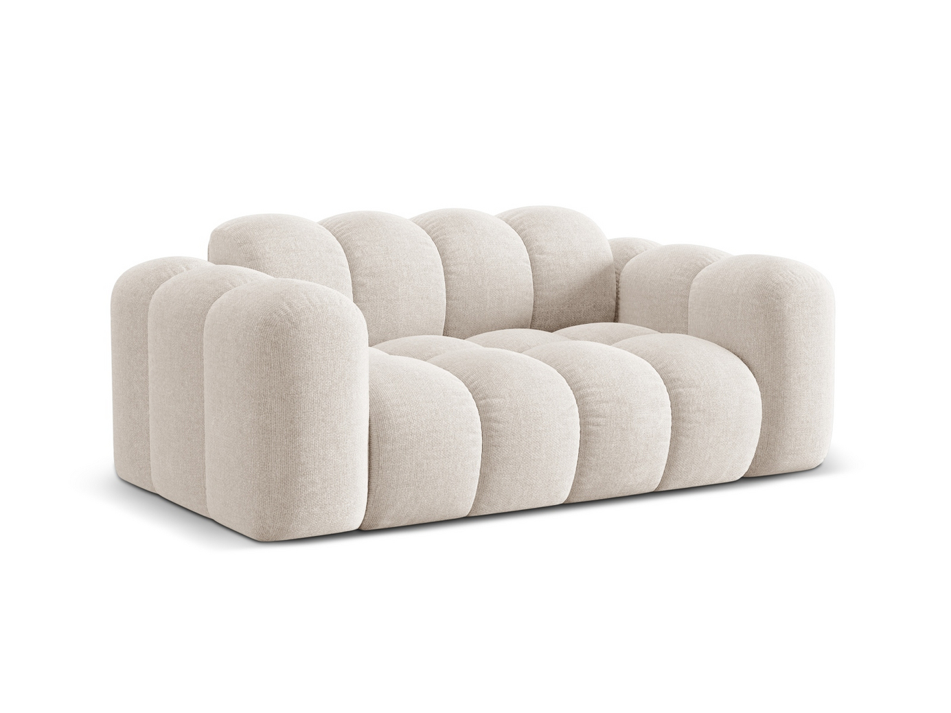 Cosmopolitan Design soffa, "Treno", 2-sits, 180 × 94 × 70 cm, Eden 10, svarta plastben