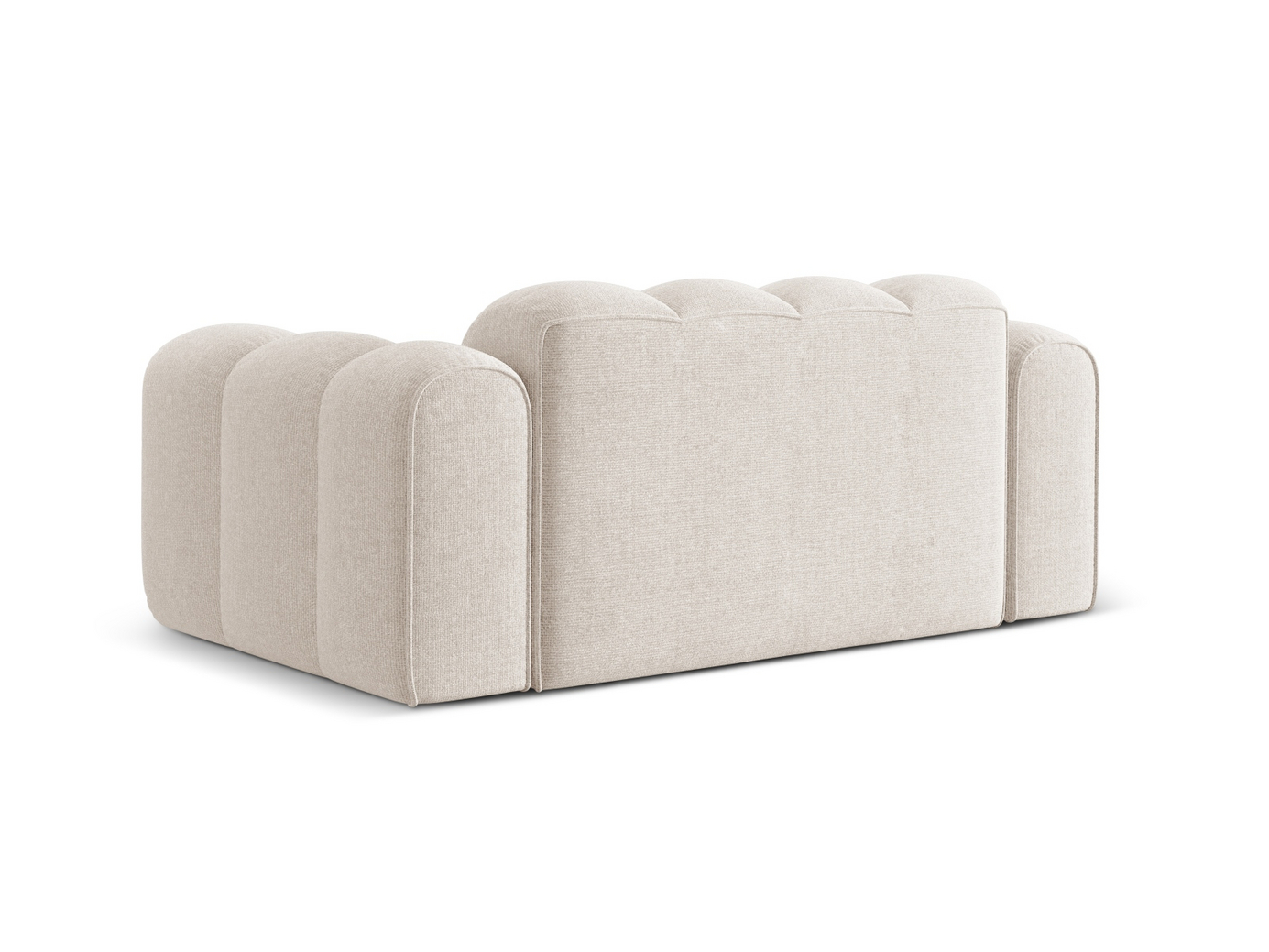 Cosmopolitan Design soffa, "Treno", 2-sits, 180 × 94 × 70 cm, Eden 10, svarta plastben