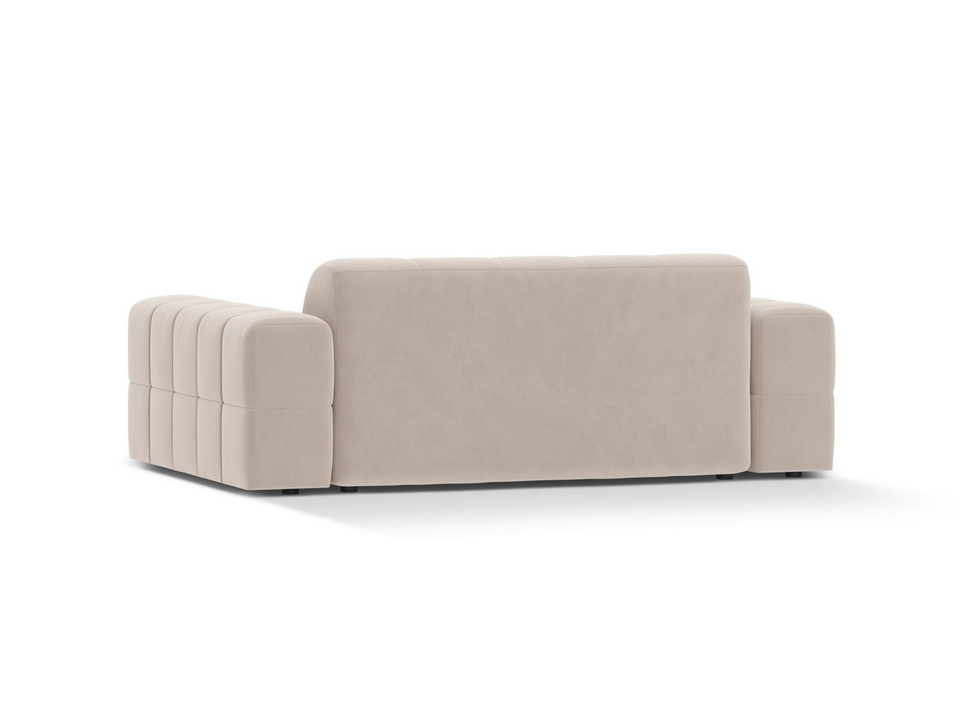 Cosmopolitan Design sammetssoffa, "Chicago", 2-sits, 178 × 102 × 78 cm, Venus, svarta plastben