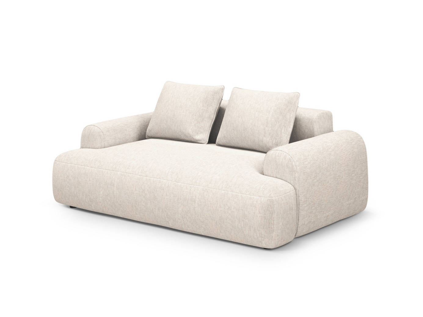 Cosmopolitan Design soffa, "Calma", 2-sits, 175 × 100 × 84 cm, Baltimore, svarta plastben