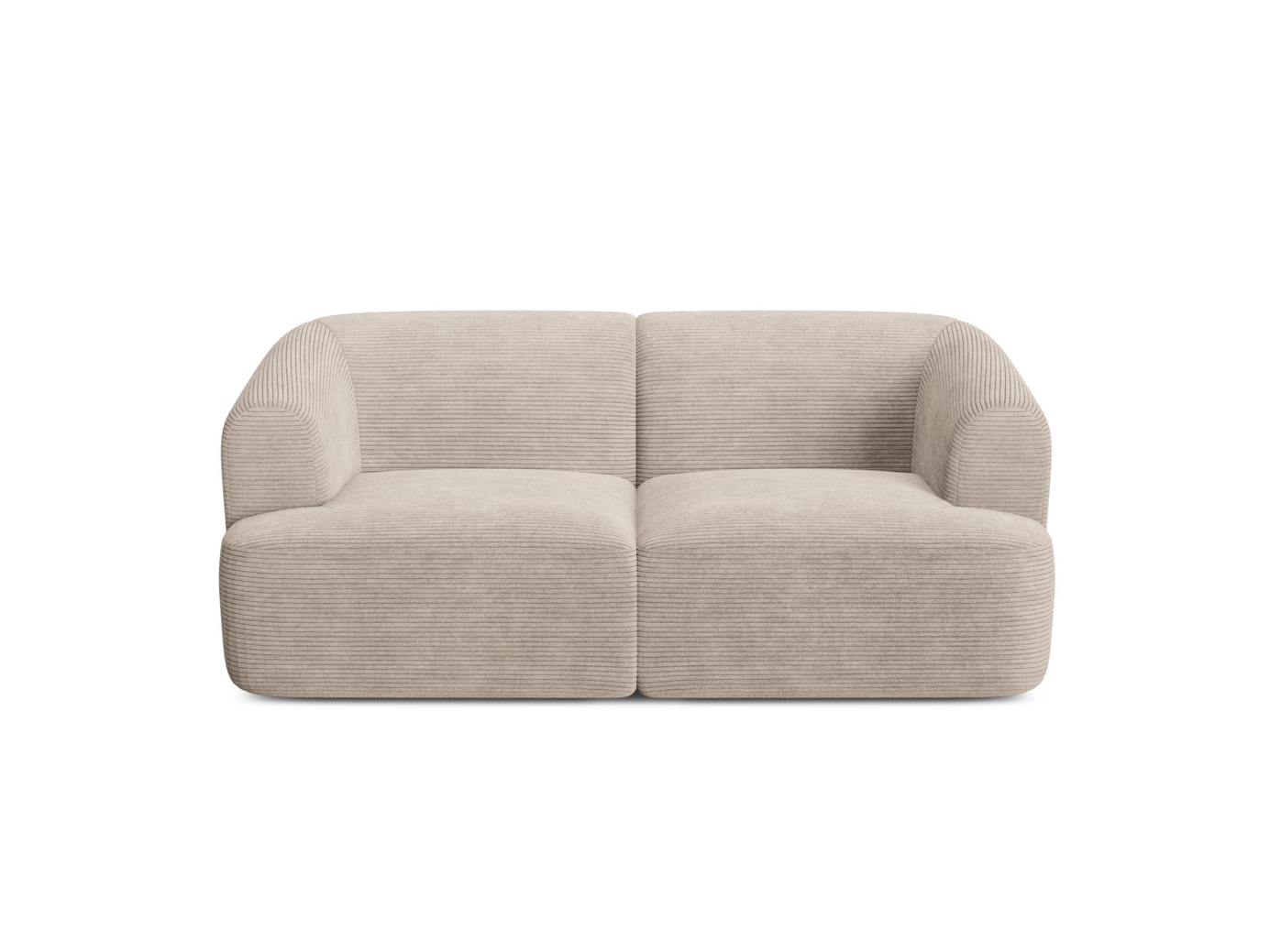 Cosmopolitan Design modulsoffa, "Campi", 2-sits, 180 × 90 × 70 cm, Lincoln, svarta plastben