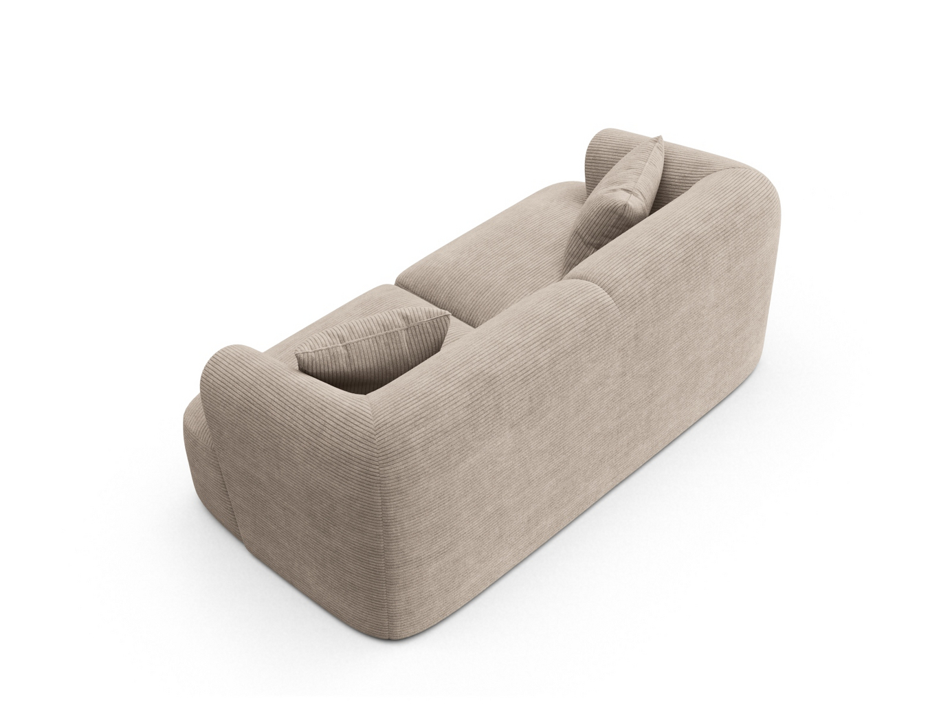 Cosmopolitan Design modulsoffa, "Campi", 2-sits, 180 × 90 × 70 cm, Lincoln, svarta plastben
