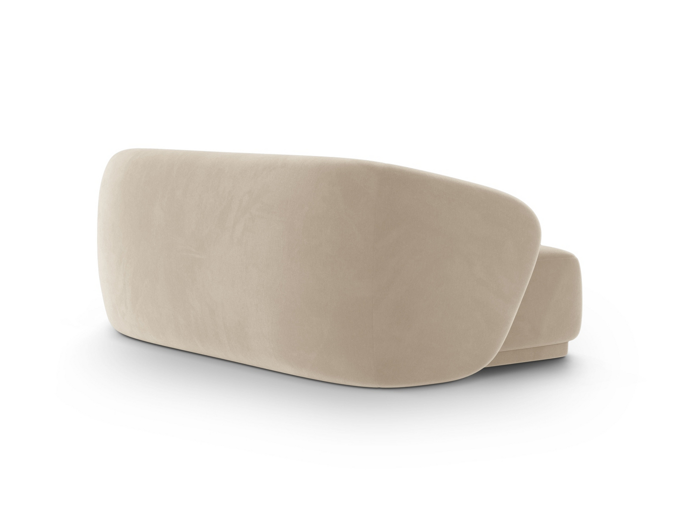 Cosmopolitan Design sammetssoffa, "Gomera", 2-sits, 180 × 93 × 74 cm, Salvador, svarta plastben