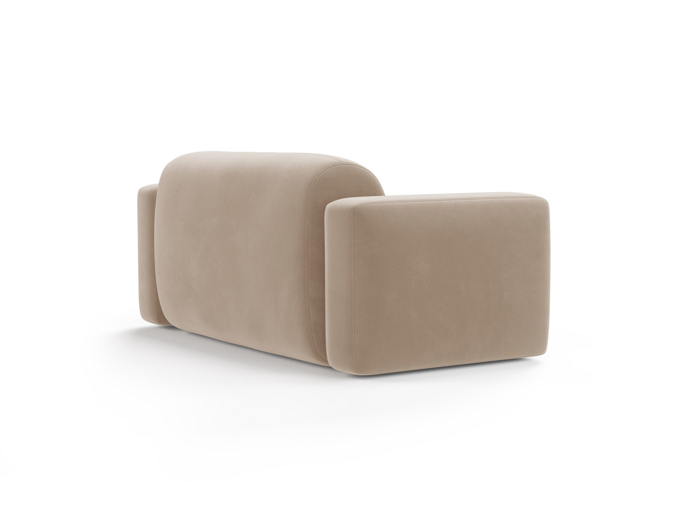 Cosmopolitan Design sammetsmodulsoffa, "Strino", 2-sits, 180 × 98 × 78 cm, Salvador, svarta plastben