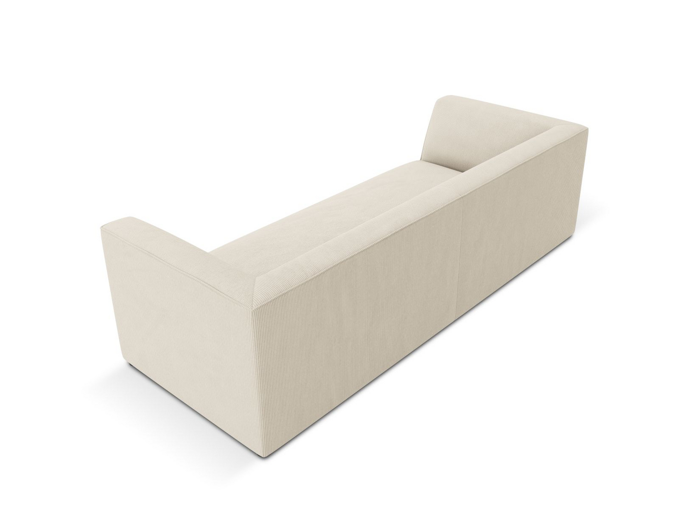 Cosmopolitan Design soffa, "Siena", 3-sits, 232 × 92 × 69 cm, Scala, svarta plastben
