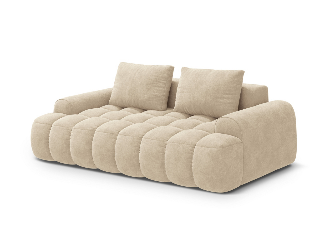Cosmopolitan Design sammetssoffa, "Linz", 3-sits, 200 × 100 × 84 cm, Vogue, svarta plastben