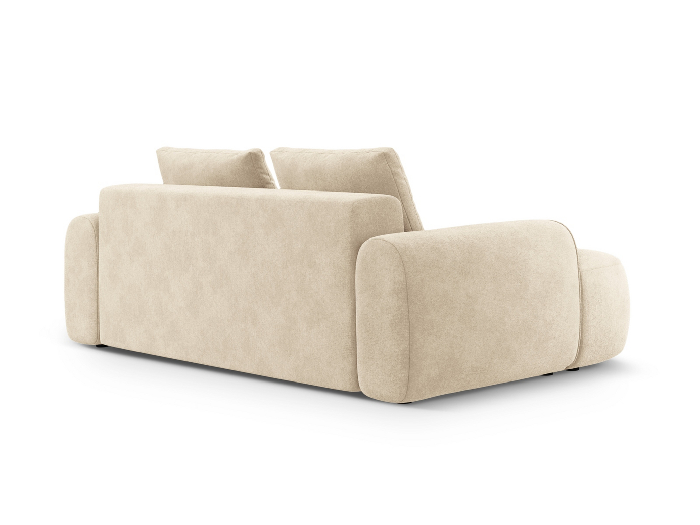 Cosmopolitan Design sammetssoffa, "Linz", 3-sits, 200 × 100 × 84 cm, Vogue, svarta plastben