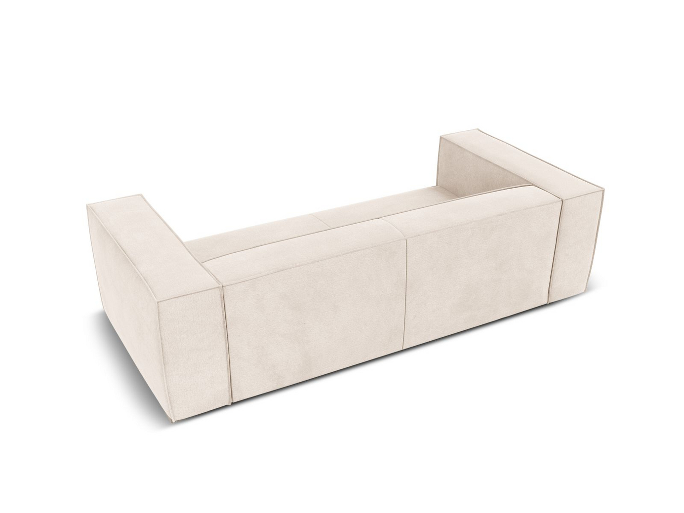 Cosmopolitan Design soffa, "Turin", 3-sits, 227 × 100 × 68 cm, Rosario, ben i svart bok
