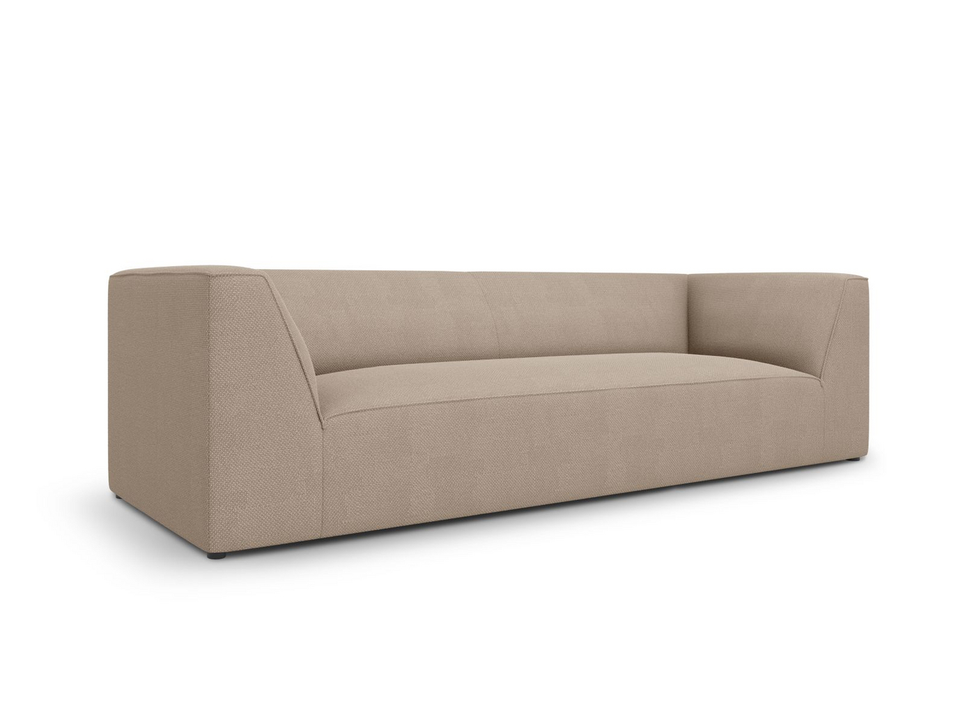 Cosmopolitan Design soffa, "Siena", 3-sits, 232 × 92 × 69 cm, Ottawa, svarta plastben