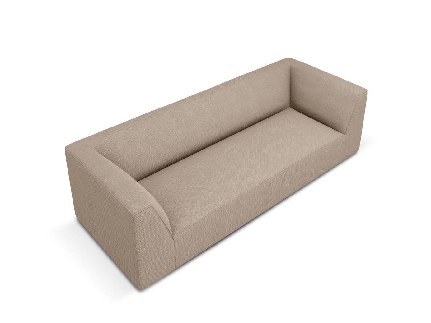 Cosmopolitan Design soffa, "Siena", 3-sits, 232 × 92 × 69 cm, Ottawa, svarta plastben