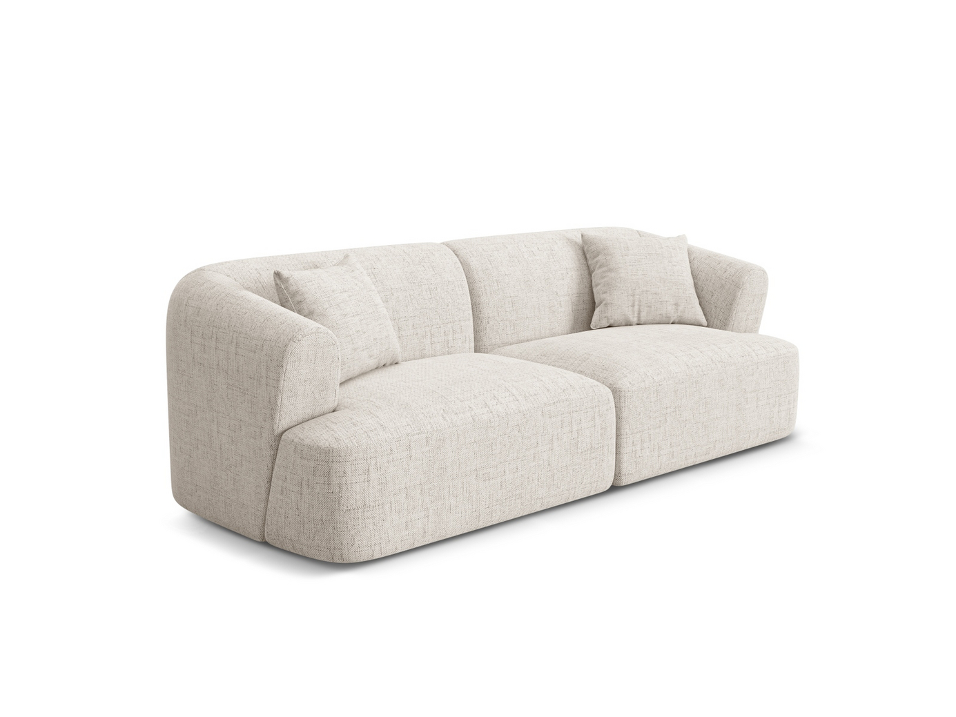 Cosmopolitan Design modulsoffa, "Campi", 3-sits, 220 × 90 × 70 cm, Moly, svarta plastben