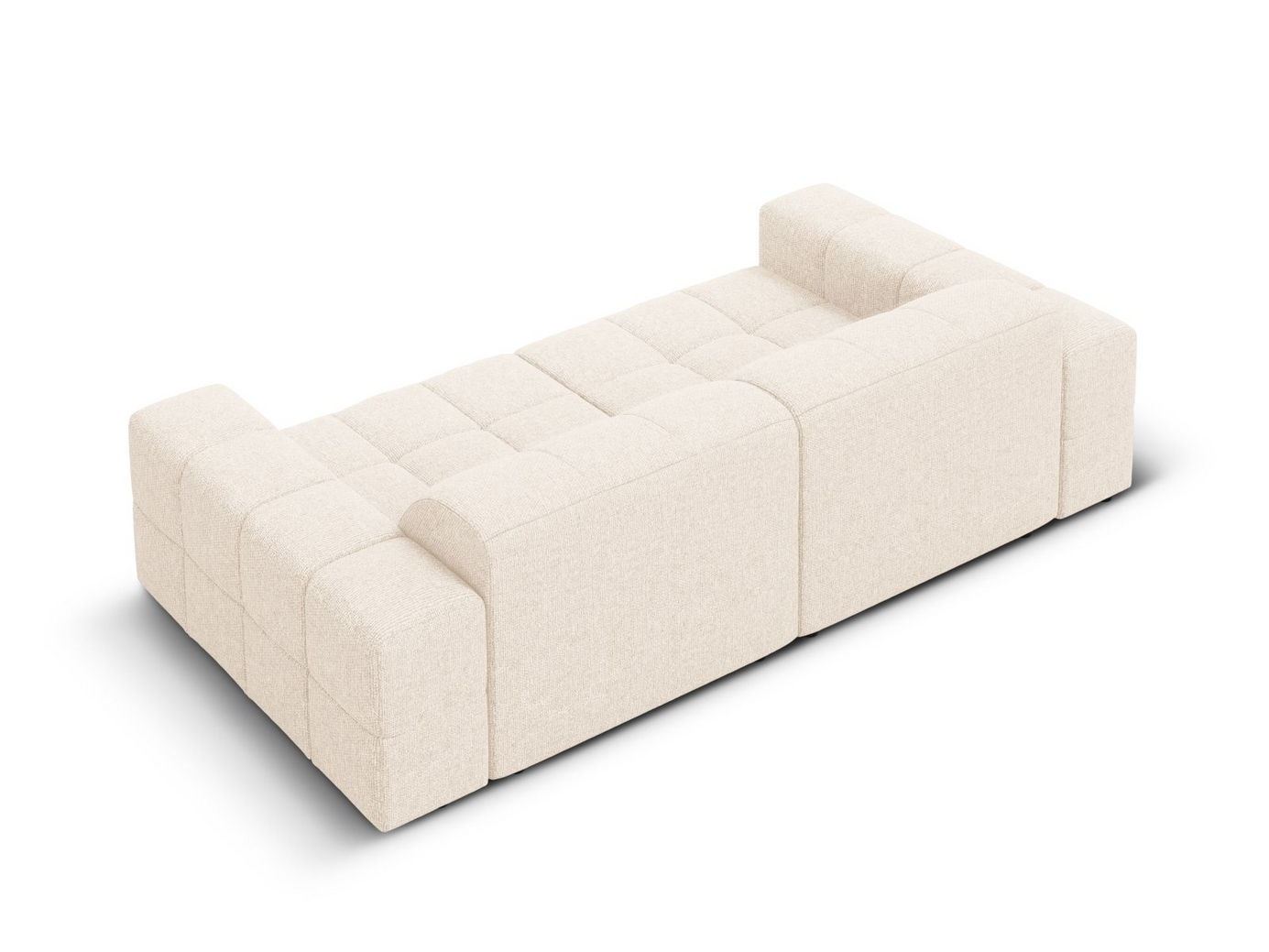 Cosmopolitan Design soffa, "Chicago", 3-sits, 212 × 102 × 78 cm, Haga, svarta plastben