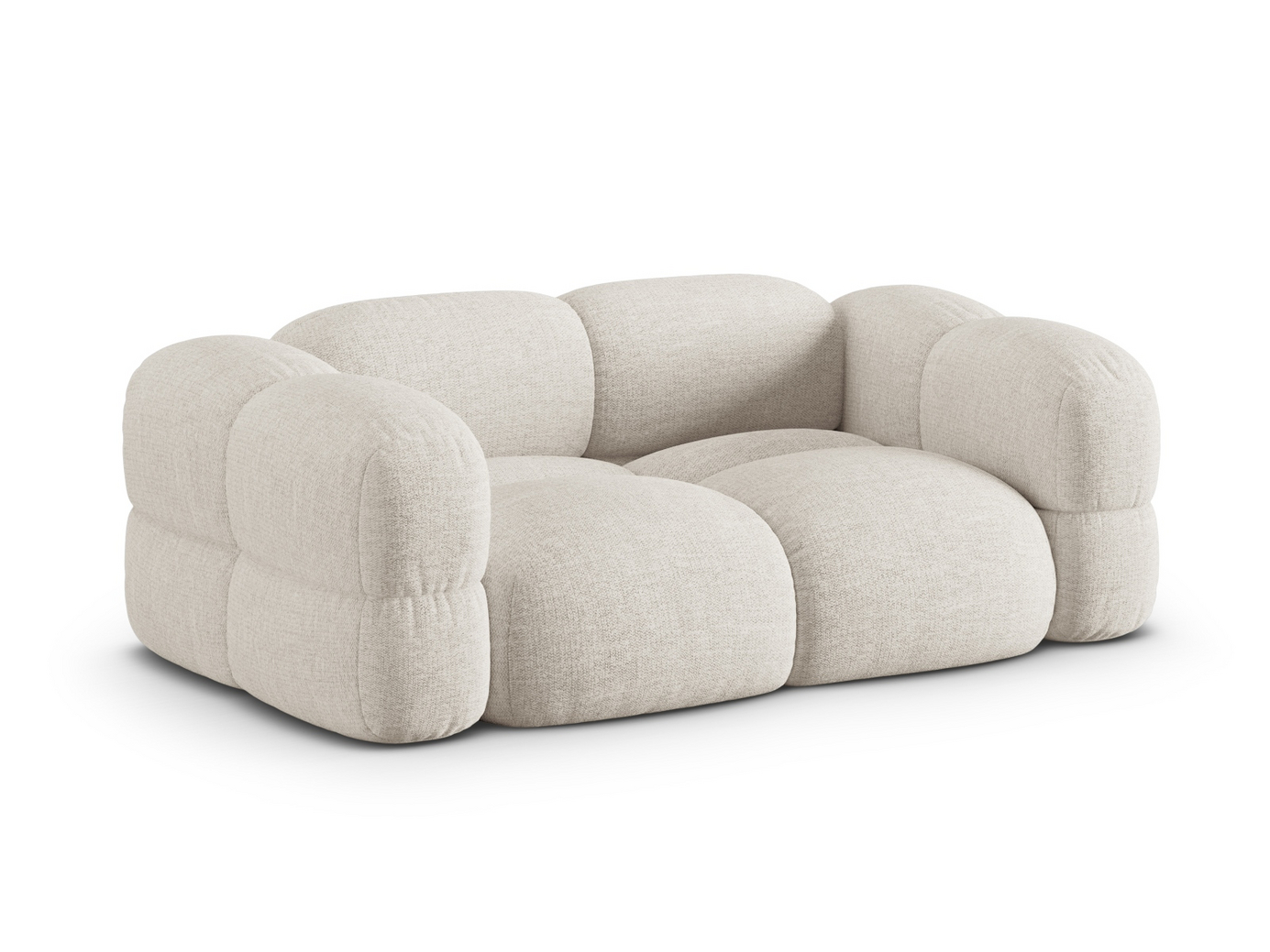 Cosmopolitan Design soffa, "Loretto", 3-sits, 210 × 100 × 68 cm, Sorella, svarta plastben