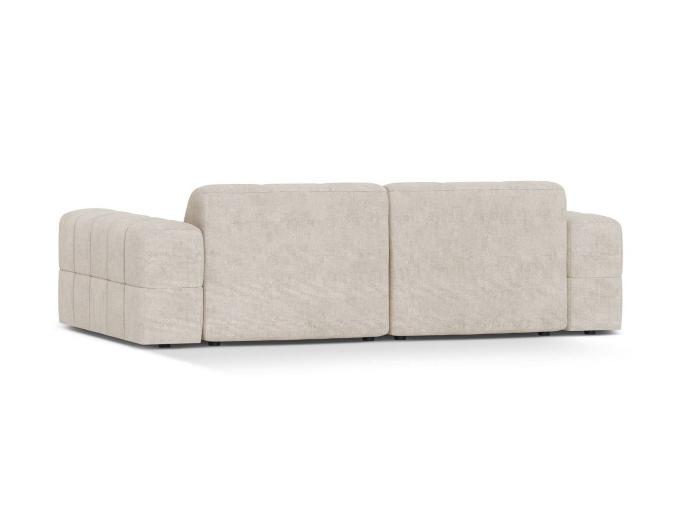 Cosmopolitan Design soffa, "Chicago", 3-sits, 212 × 102 × 78 cm, Eden 10, svarta plastben