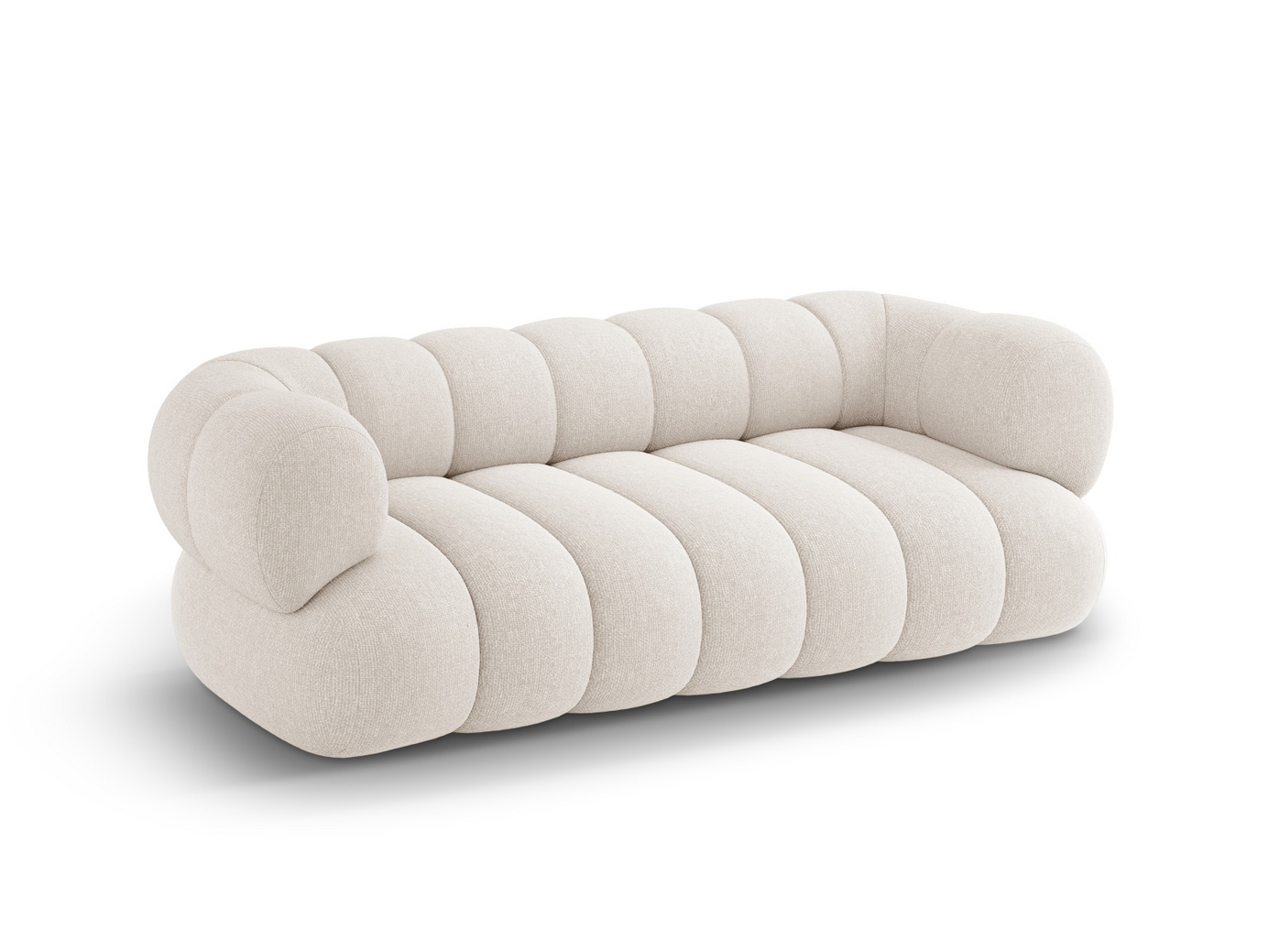Cosmopolitan Design soffa, "Koge", 3-sits, 210 × 95 × 70 cm, Eden 10, svarta plastben