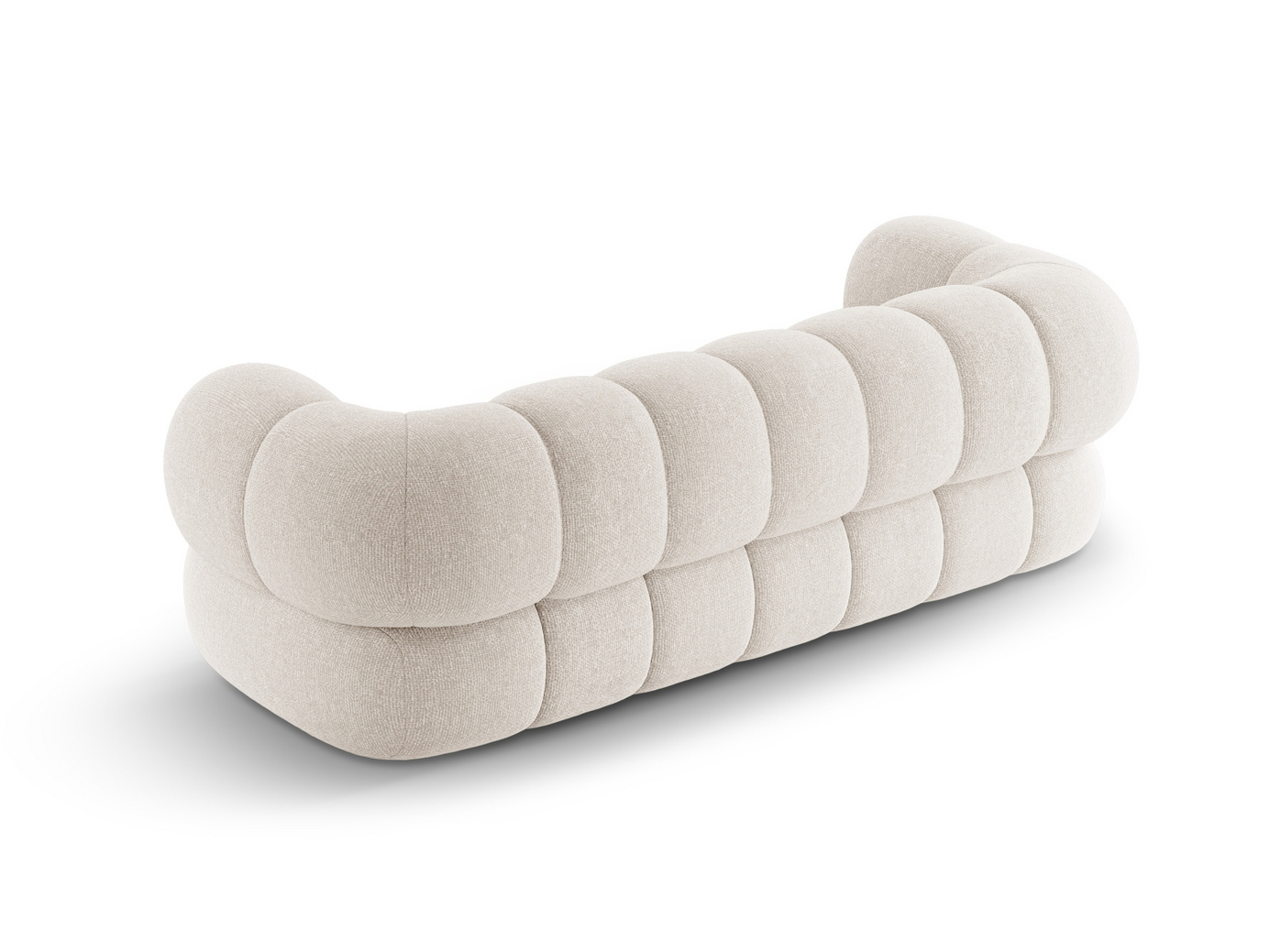 Cosmopolitan Design soffa, "Koge", 3-sits, 210 × 95 × 70 cm, Eden 10, svarta plastben