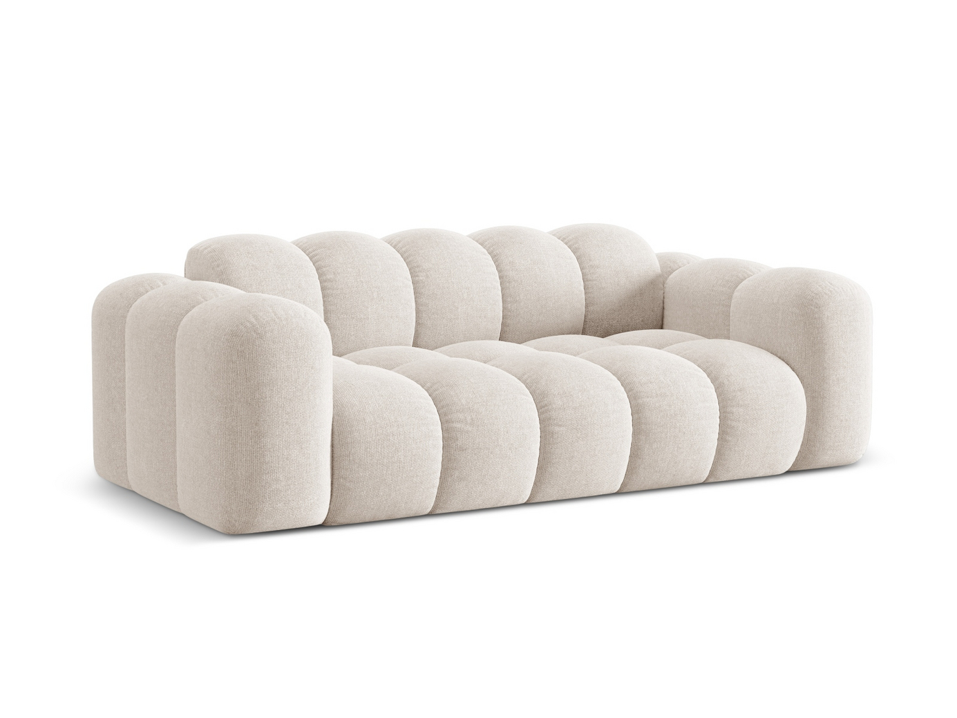 Cosmopolitan Design soffa, "Treno", 3-sits, 210 × 94 × 70 cm, Eden 10, svarta plastben