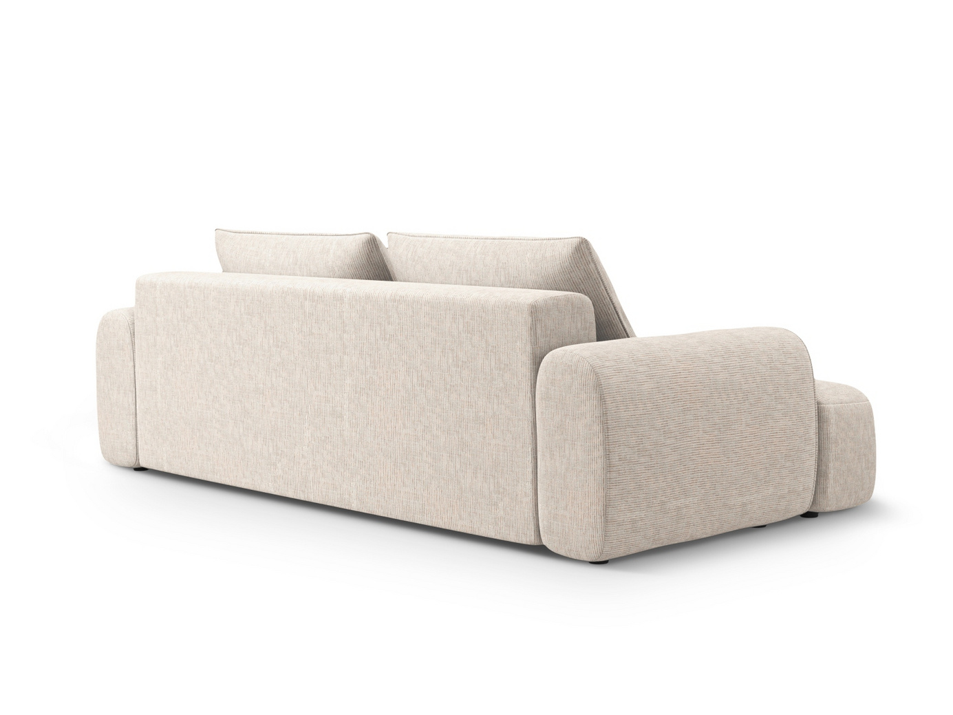 Cosmopolitan Design soffa, "Calma", 3-sits, 200 × 100 × 84 cm, Baltimore, svarta plastben