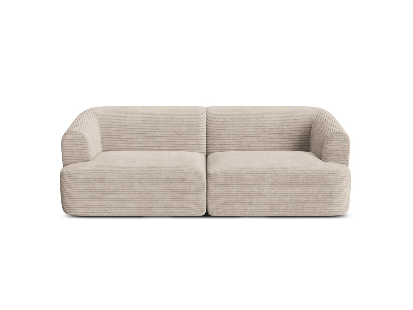 Cosmopolitan Design modulsoffa, "Campi", 3-sits, 220 × 90 × 70 cm, Lincoln, svarta plastben