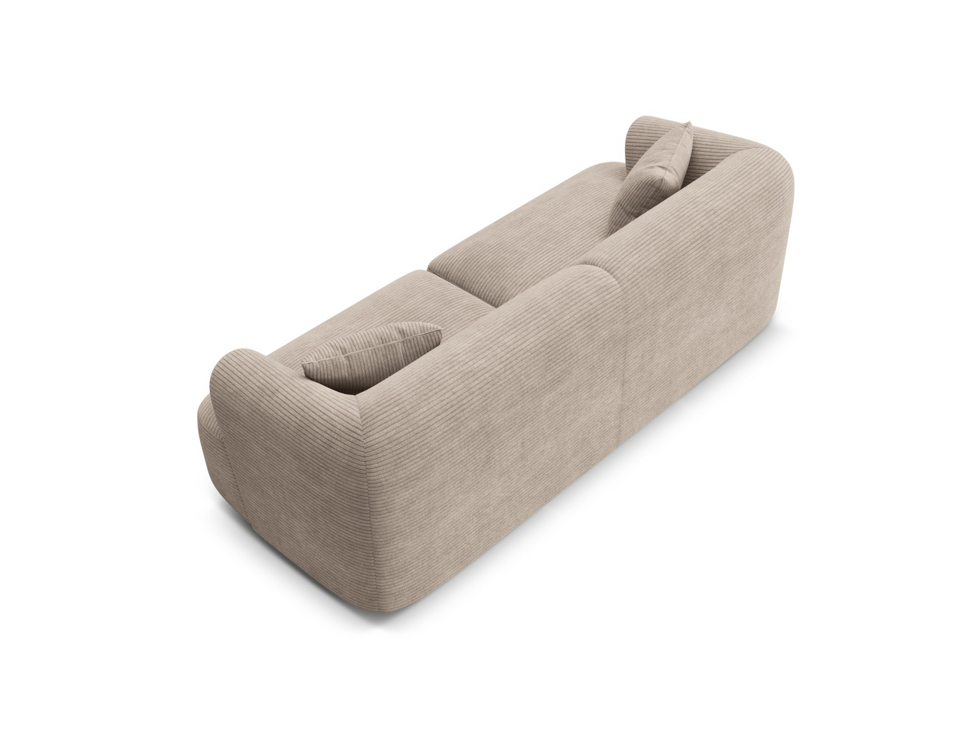 Cosmopolitan Design modulsoffa, "Campi", 3-sits, 220 × 90 × 70 cm, Lincoln, svarta plastben