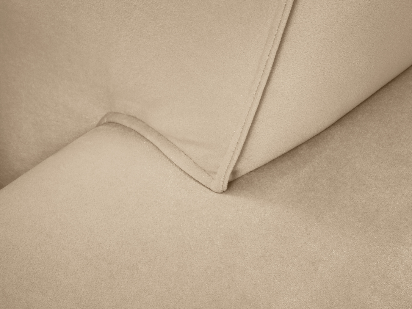 Cosmopolitan Design sammetssoffa, "Siena", 3-sits, 232 × 92 × 69 cm, Salvador, svarta plastben