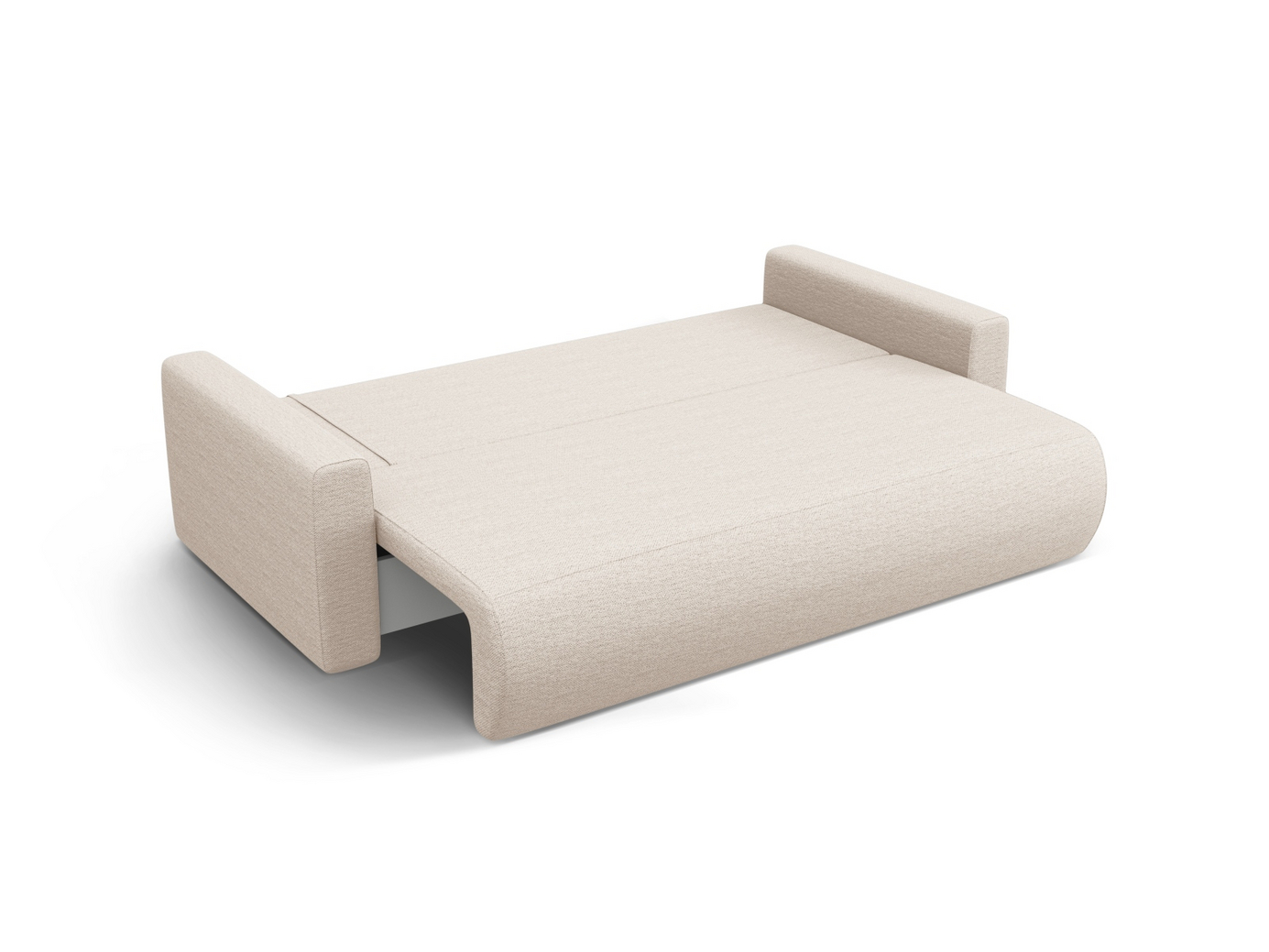 Cosmopolitan Design bäddsoffa med förvaring, "Belfast", 3-sits, 238 × 105 × 84 cm, Heritage, svarta plastben