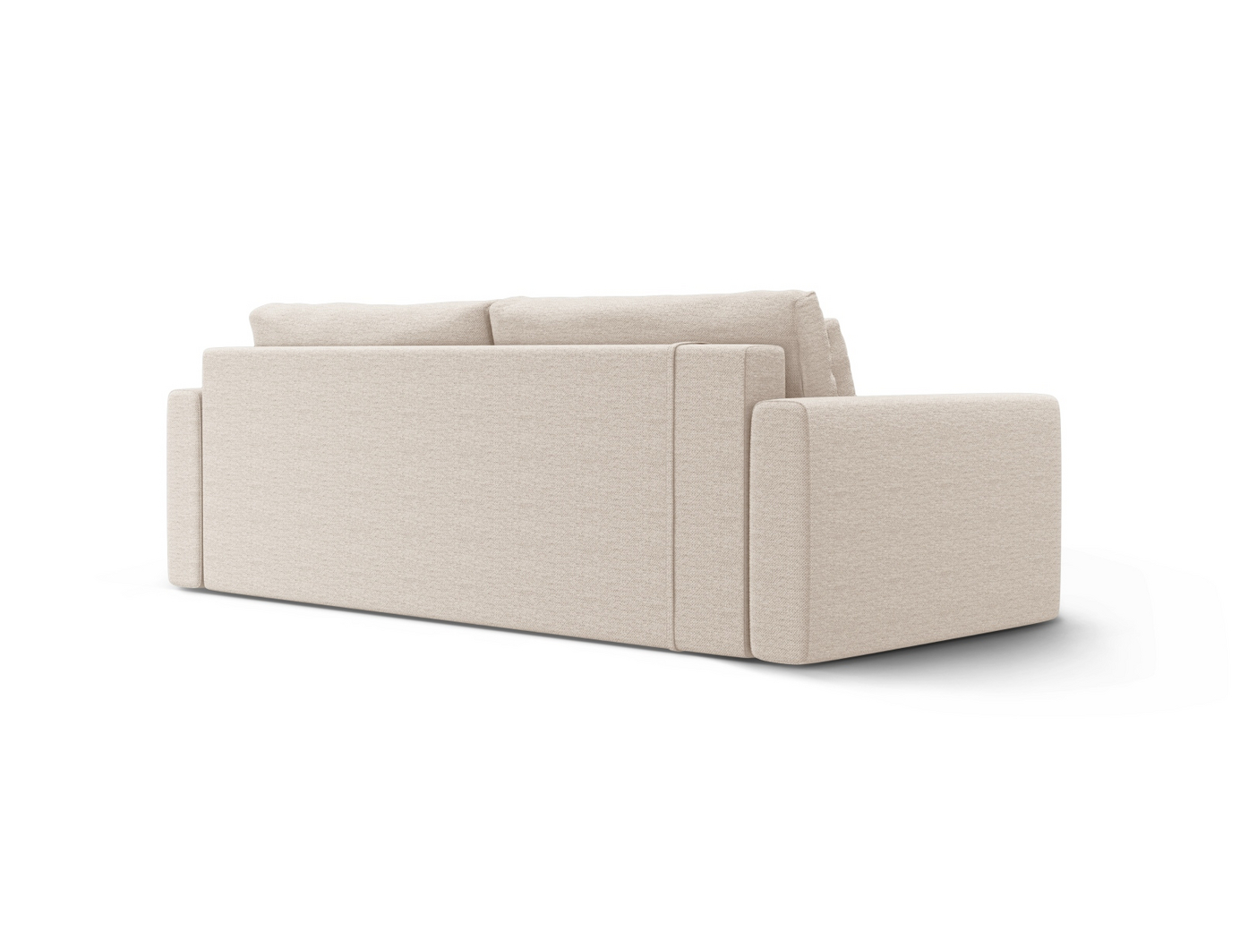 Cosmopolitan Design bäddsoffa med förvaring, "Belfast", 3-sits, 238 × 105 × 84 cm, Heritage, svarta plastben