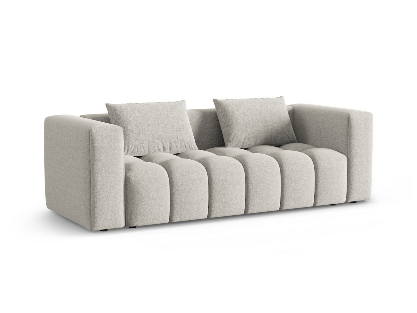 Cosmopolitan Design bäddsoffa med förvaring, "Verona", 3-sits, 252 × 98 × 85 cm, Sorella, svarta plastben