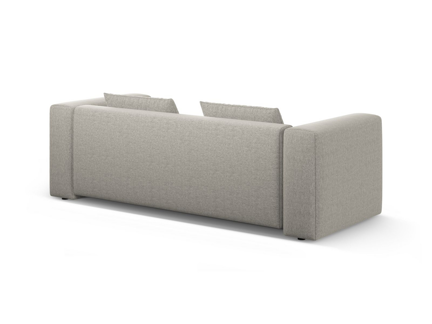 Cosmopolitan Design bäddsoffa med förvaring, "Verona", 3-sits, 252 × 98 × 85 cm, Sorella, svarta plastben