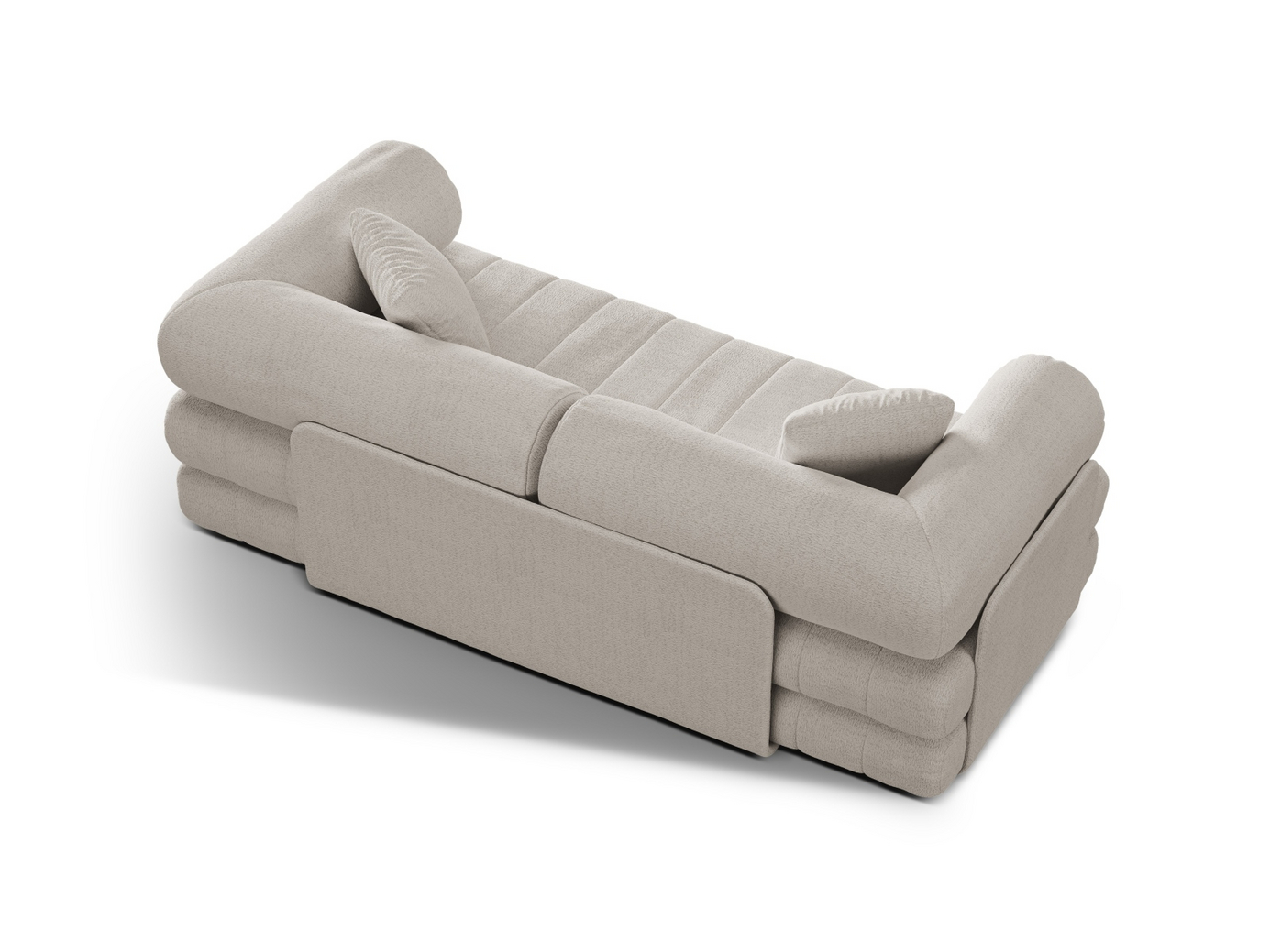 Cosmopolitan Design bäddsoffa, "Kemi", 3-sits, 206 × 95 × 70 cm, CORAL, svarta metallben