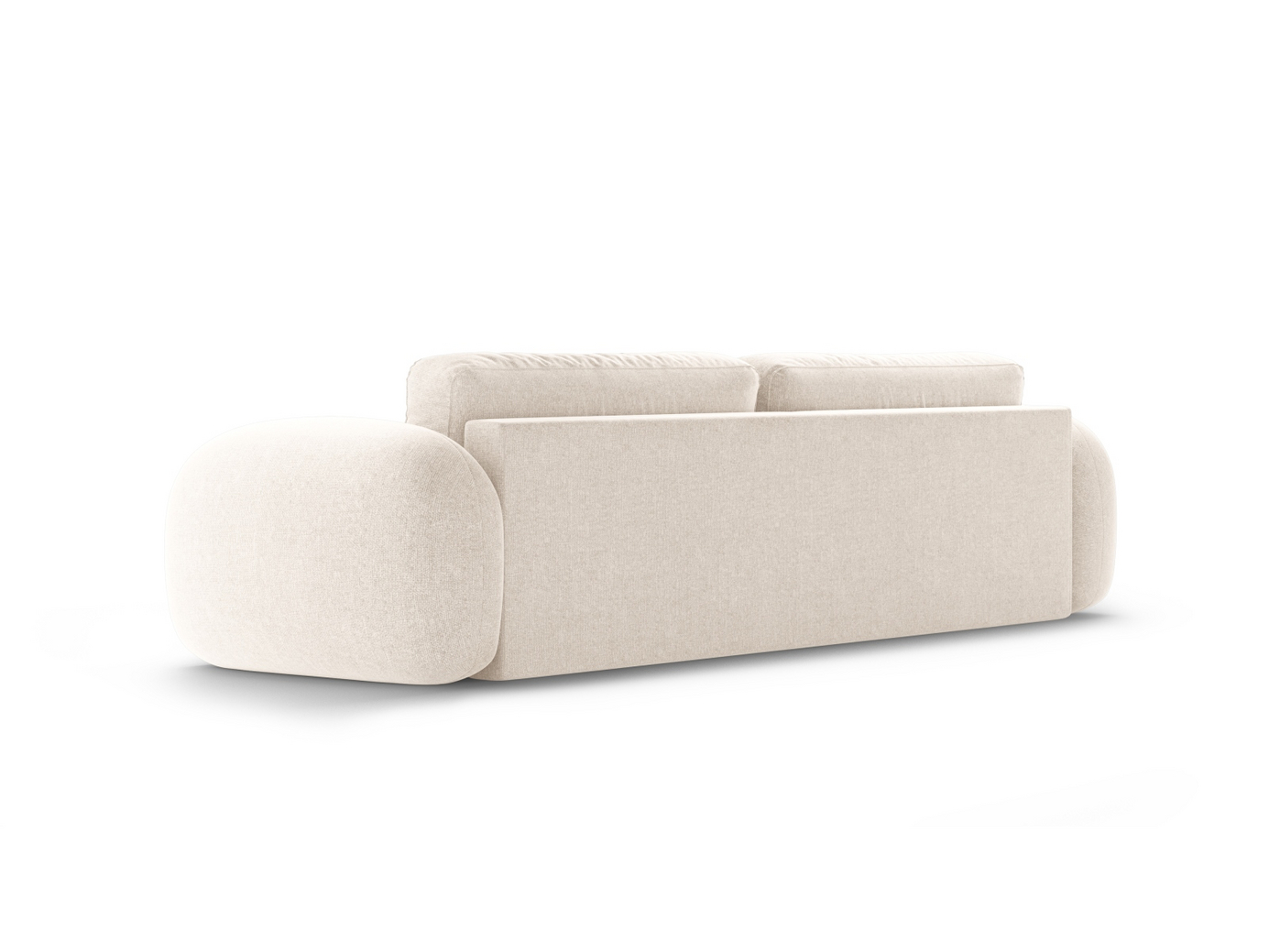 Cosmopolitan Design bäddsoffa med förvaring, "Tonale", 3-sits, 262 × 105 × 88 cm, Eden 10, svarta plastben